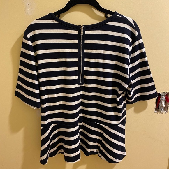 Gap. Navy white striped. Size large - Picture 2 of 3